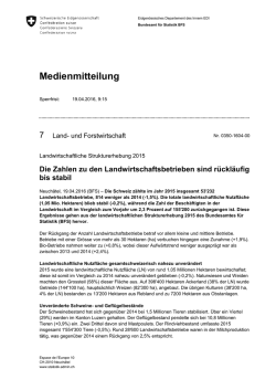 Medienmitteilung - Bundesamt für Statistik