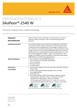 Sikafloor-2540 W - Sika Deutschland GmbH