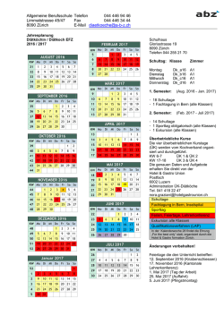 Jahresplan 2016-2017 - ABZ - Allgemeine Berufsschule Z&uuml;rich