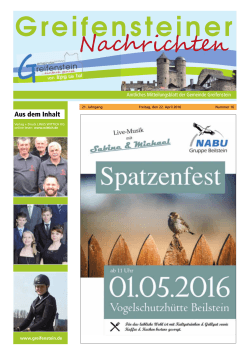 April 2016 - Greifenstein