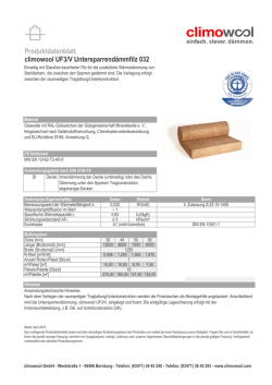 Produktdatenblatt climowool UF3/V Untersparrendämmfilz 032