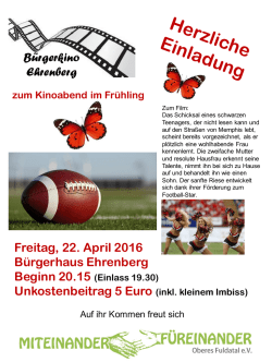 Kinoabend im Frühling - Filmbeschreibung ( PDF – 0,25