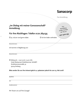 Im Dialog mit meiner Genossenschaft