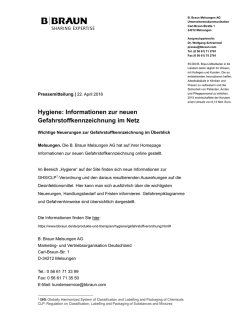 Hygiene: Informationen zur neuen