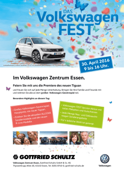 Im Volkswagen Zentrum Essen. - Gottfried Schultz GmbH & Co. KG