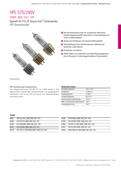 HPL 575/240V - Lightpower