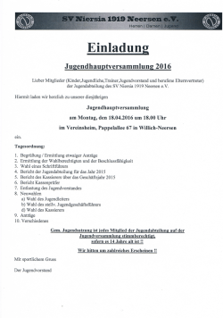 JHV 2016 - SV Niersia Neersen