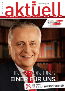 einer von uns. einer f&uuml;r uns.