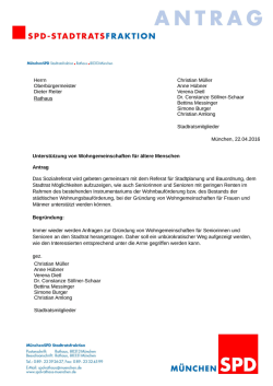Herrn Oberb&uuml;rgermeister Dieter Reiter Rathaus Christian M&uuml;ller