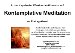 Kontemplative Meditation Plakat