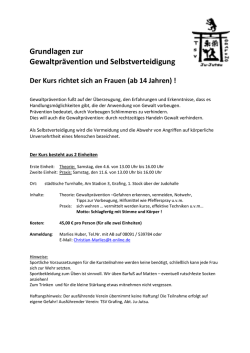 Grundlagen zur Gewaltpr&auml;vention und - Ju