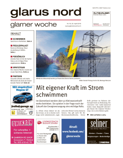 Glarner Woche, Glarus Nord, 20.4.2016
