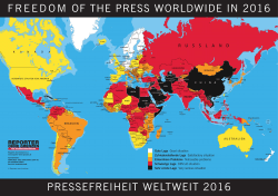 Weltkarte der Pressefreiheit