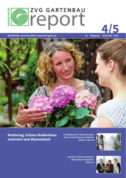 Muttertag: Grünes Medienhaus motiviert zum Blumenkauf