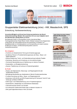 Gruppenleiter Elektroentwicklung (m/w)