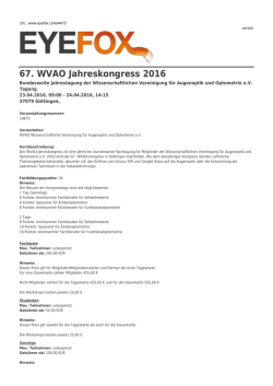 67. WVAO Jahreskongress 2016