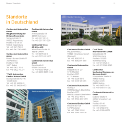 Standorte in Deutschland - Continental Automotive