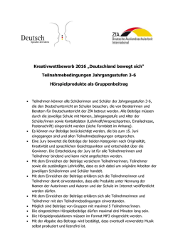 Kreativwettbewerb 2016 &bdquo;Deutschland bewegt sich&ldquo;