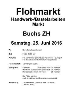 Flyer - Buchs ZH