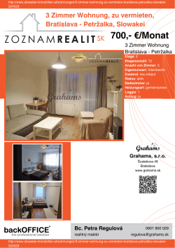 700,- €/Monat - Immobilien der Slowakei