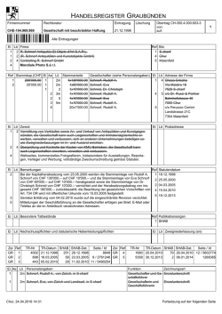 HANDELSREGISTER GRAUB&Uuml;NDEN
