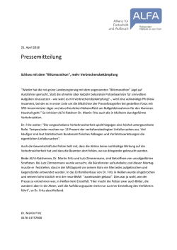 Schluss mit dem "Blitzmarathon", mehr