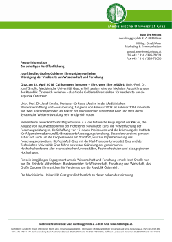 Betreff: Informationen - Medizinische Universität Graz