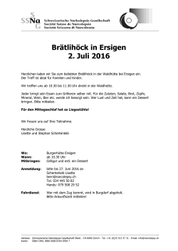 Brätlihöck in Ersigen 2. Juli 2016