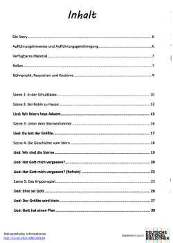 Inhaltsverzeichnis