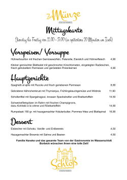 Mittagskarte 11:00