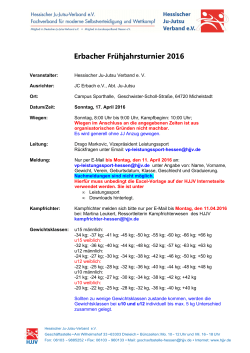 Erbacher Frühjahrsturnier 2016
