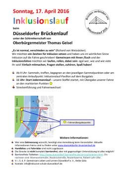 Inklusionslauf - Gemeinsam Leben & Lernen D&uuml;sseldorf eV