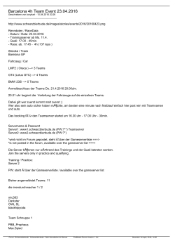 Barcelona 4h Team Event 23.04.2016