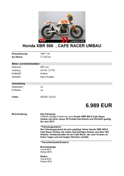 Detailansicht Honda XBR 500 €,€CAFE RACER UMBAU