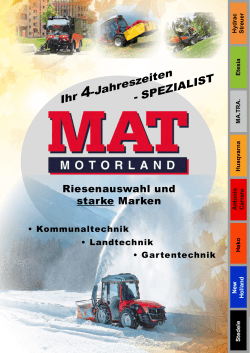 MAT-Kommunal - Antonio Carraro Traktoren bei MAT GmbH