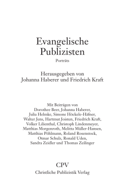 Evangelische Publizisten - Christliche Publizistik Verlag