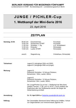 JUNGE / PICHLER-Cup - Berliner Verband für Modernen Fünfkampf