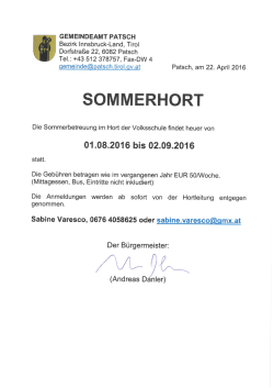 Information Sommerhort