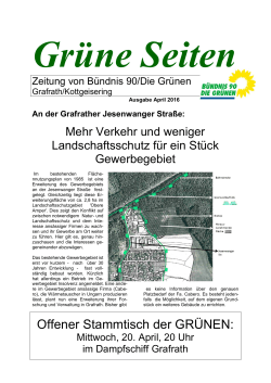 April 2016 - Bündnis90/Die Grünen OV Grafrath/Kottgeisering