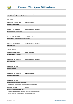 Programm / Club Agenda RC Kreuzlingen 22.04.2016 07:04