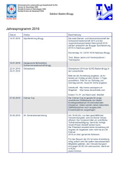 Jahresprogramm als PDF - SLRG Baden