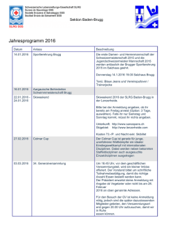 Jahresprogramm als PDF - SLRG Baden