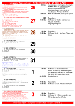 Gottesdienstordnung April 2016