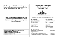 KV-Leonberg_Kalender 2016 - Kreisverband Leonberg der