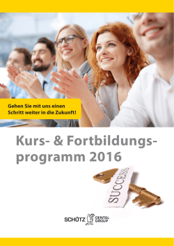 Kurs- & Fortbildungs- programm 2016