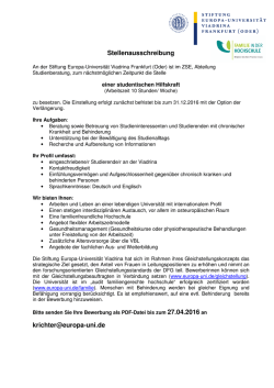 Studentische Hilfskraft