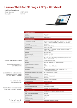 Lenovo ThinkPad X1 Yoga 20FQ