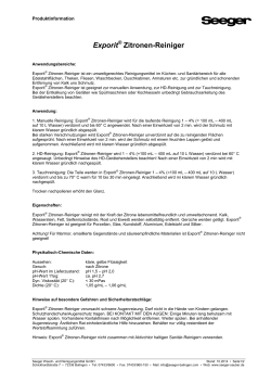 Produktinformation - Seeger Wasch
