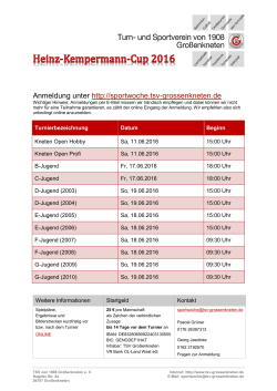 Turniere HKC 2016 - TSV Großenkneten