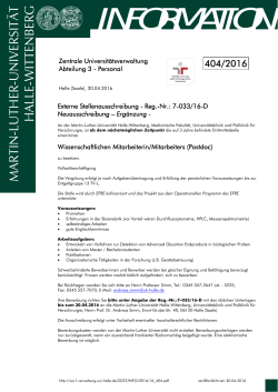 information - Zentrale Universit&auml;tsverwaltung - Martin